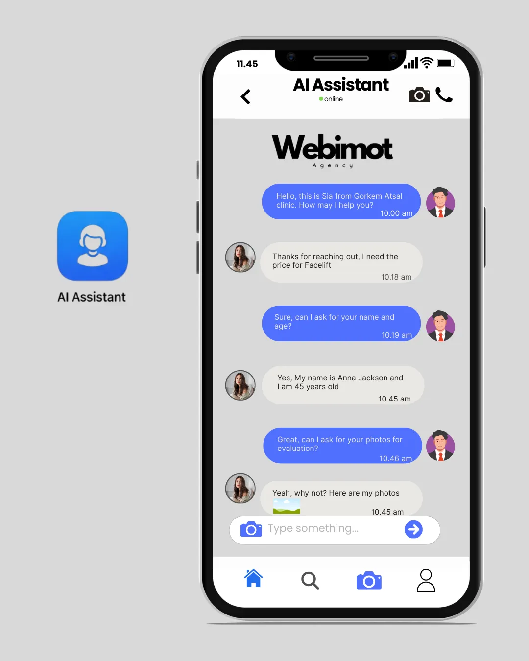 WhatsApp AI Agent Interface